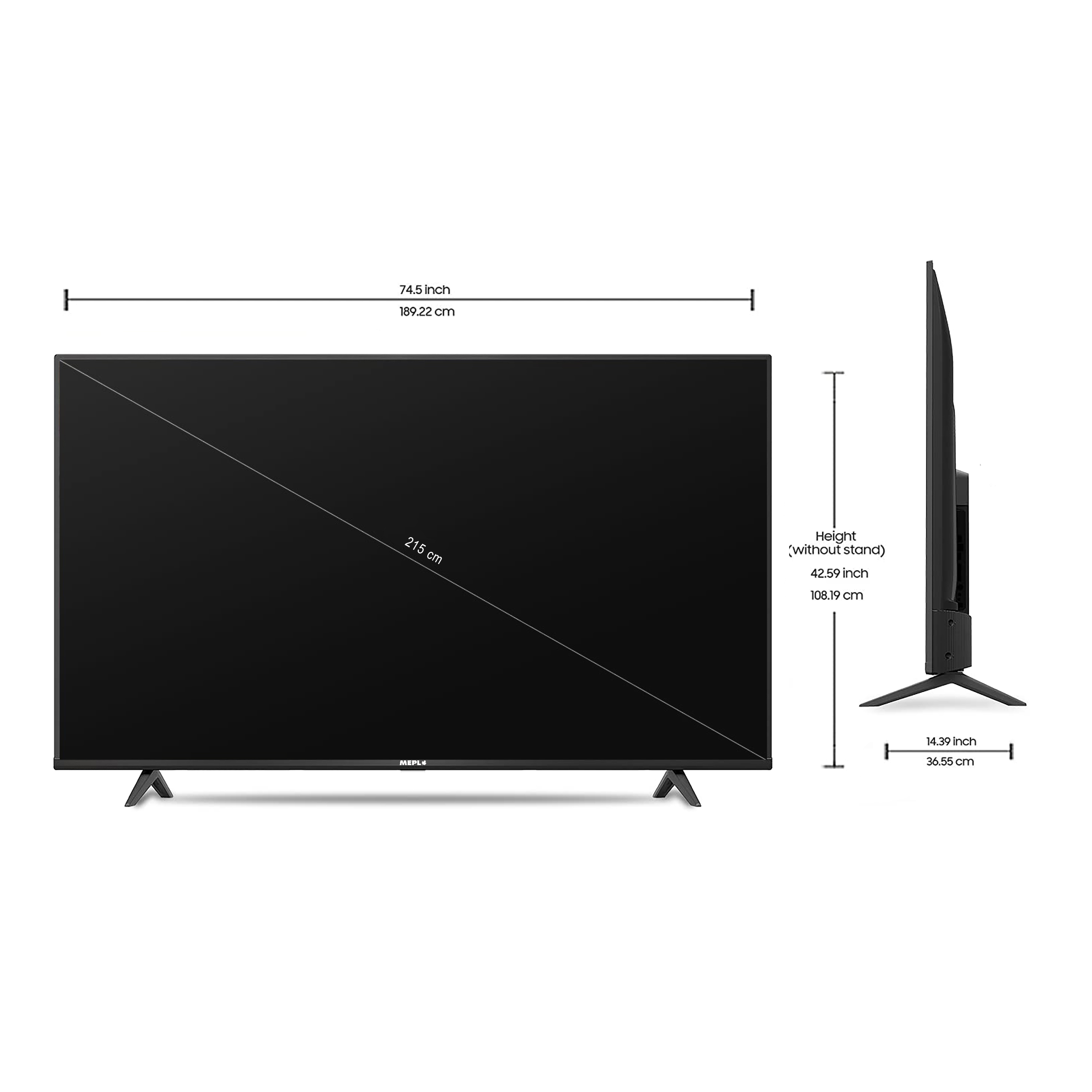 MEPL 4K UHD Smart LED TV With Ai 85inch