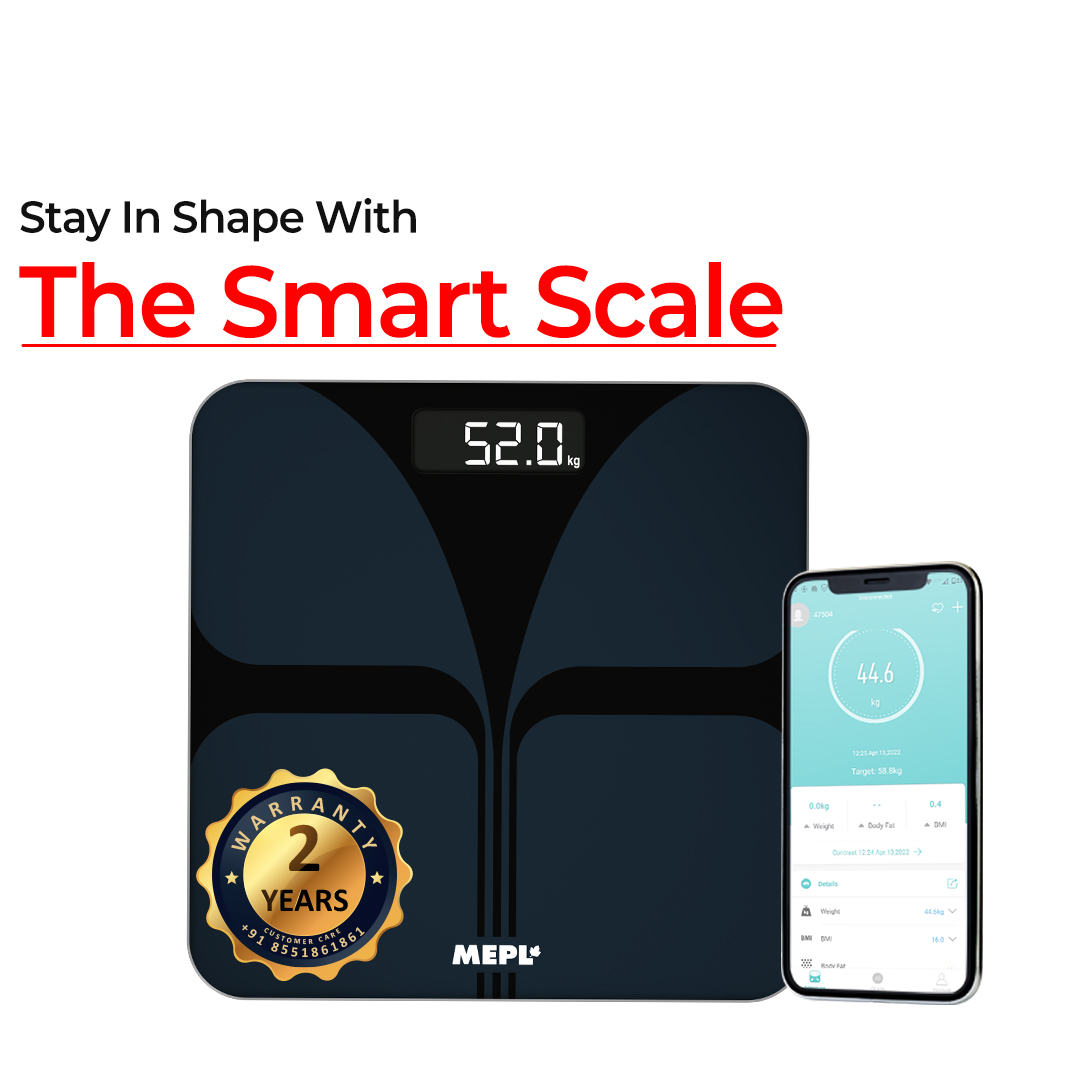 MEPL Smart Bathroom Scale SE 260 LB - BLACK