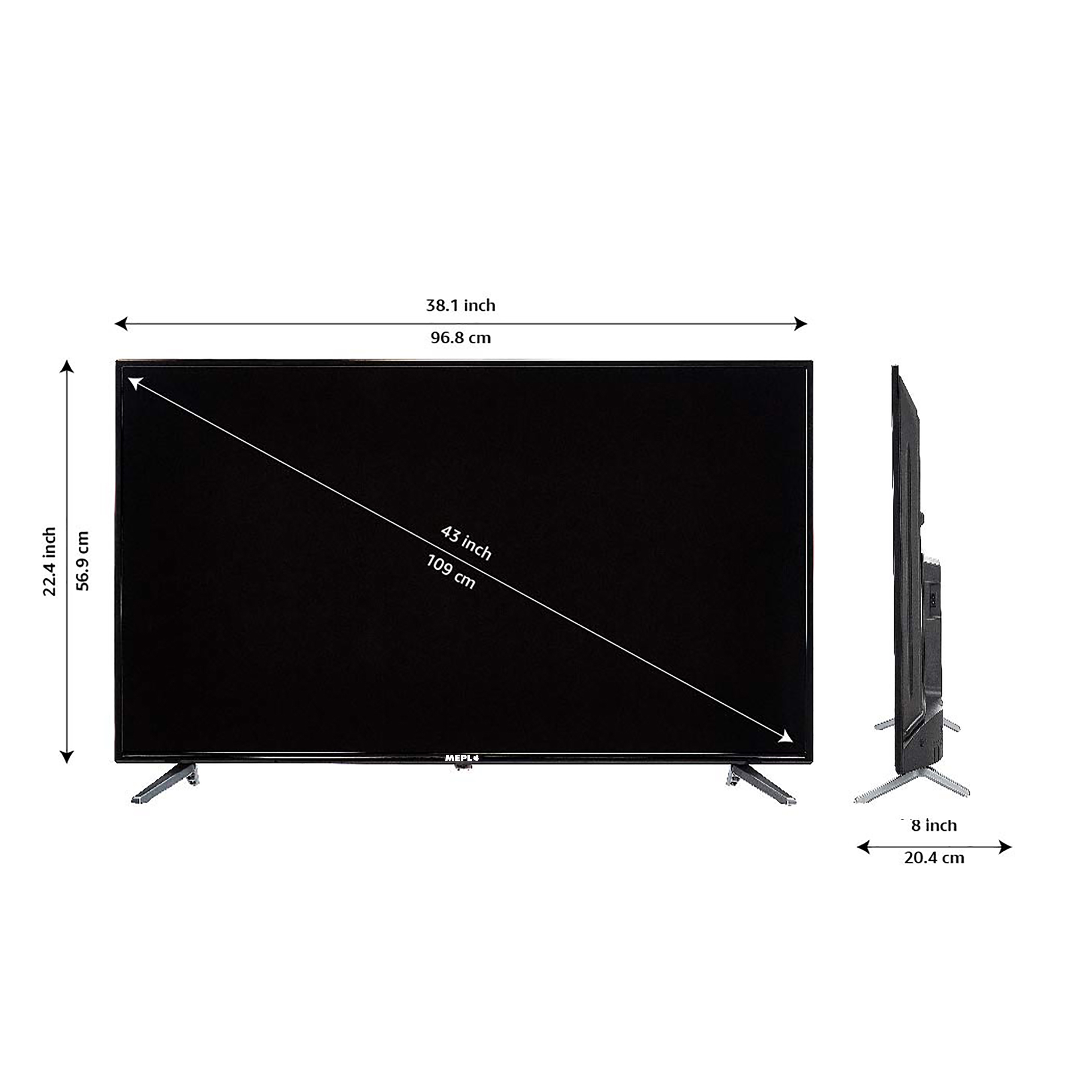 MEPL 2K Smart LED TV 43inch