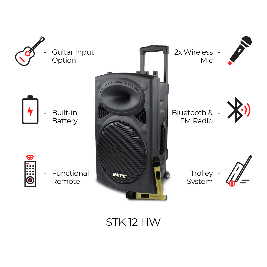 MEPL Portable Karaoke Speaker STK 12 HW