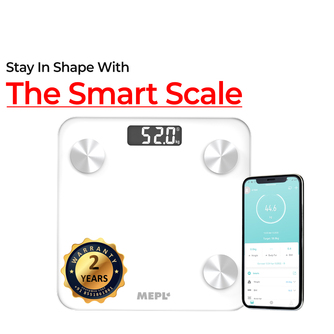 MEPL Smart Bathroom Scale SE 263 LB - WHITE